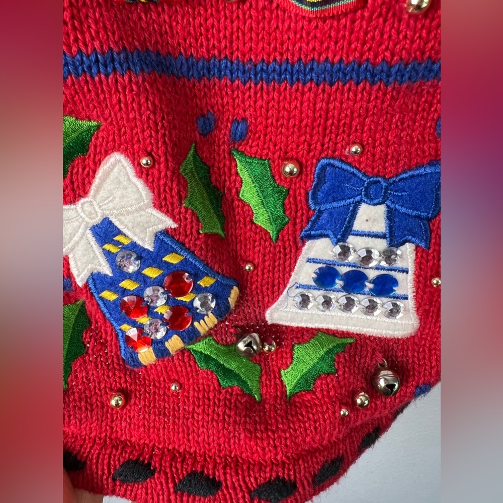 Designers Original Studio Christmas Holiday Sweater Cardigan - Picture 6 of 15
